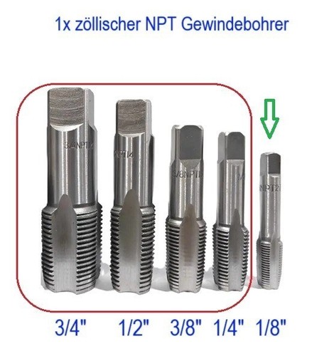 Npt gewindebohrer - 1/8",